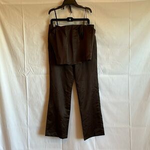 Monique Lhuillier. Pant suit. Brown Silk. Size 12